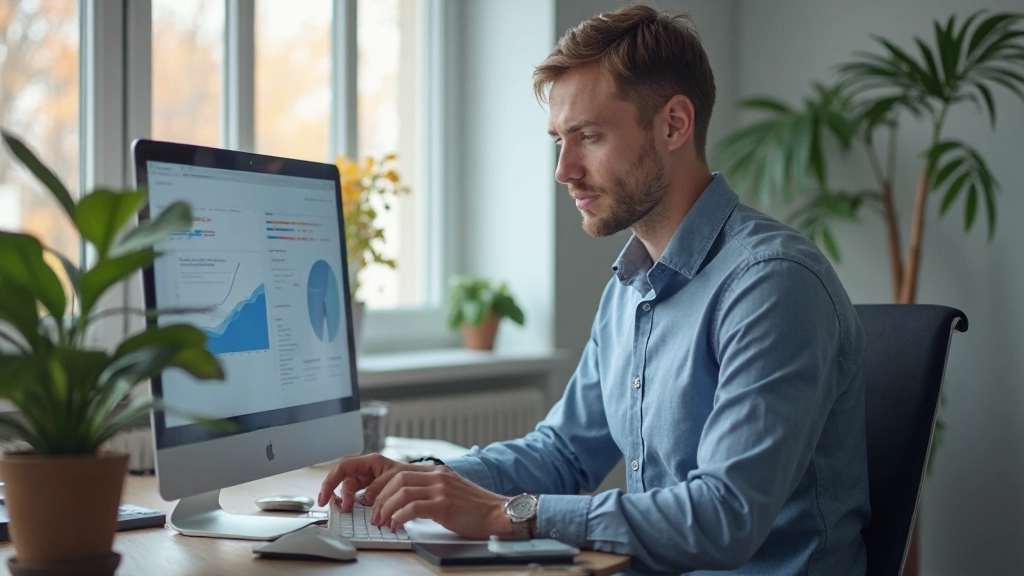 Digital marknadsförare arbetar med analytics på bärbar dator